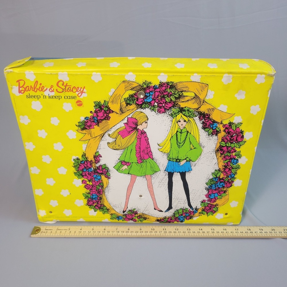 Barbie & Stacey Sleep N Keep Doll Carrying Case Keeper Mattel Vintage 1969
